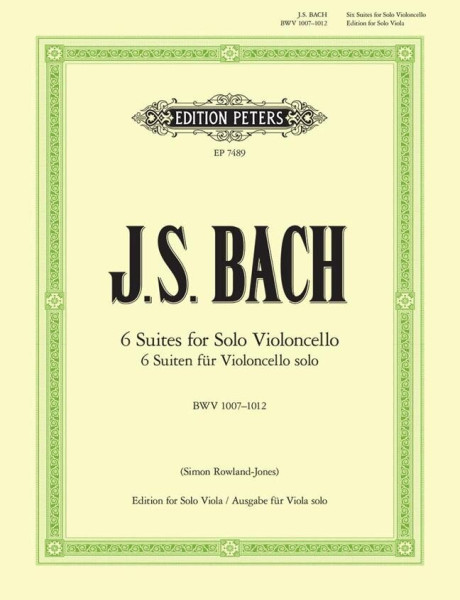 Johann Sebastian Bach: 6 Suites for Violoncello - brácsa átirat