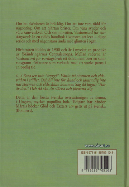 Márai Sándor: Visdomsord för vardagsbruk (Füves könyv svéd nyleven)
