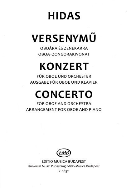 Hidas Frigyes: Concerto oboára, zongorakísérettel