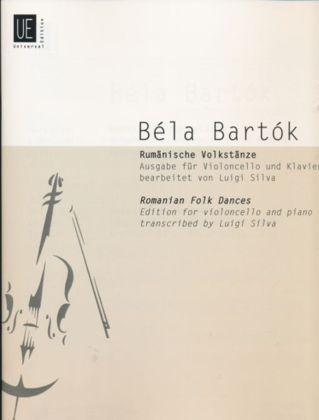 Bartók Béla: Rumänische Volkstänze - Román népi táncok - csellóra, zongorakísérettel