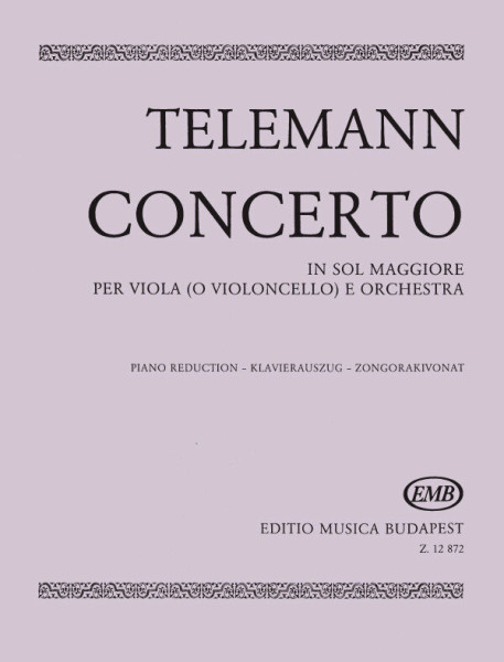 Georg Philipp Telemann: Concerto G-dúr brácsára vagy csellóra zongorakísérettel