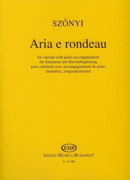Szőnyi Erzsébet: Aria e rondeau klarinétra