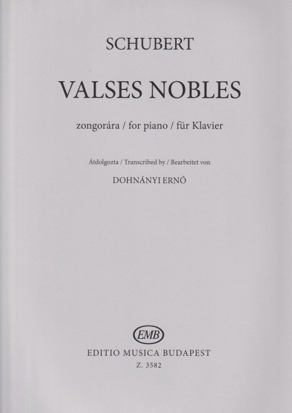 Franz Schubert: Valses nobles - zongorára