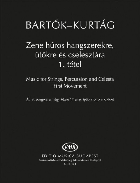 Bartók Béla - Kurtág György: Zene húros hangszerekre, ütőkre és cselesztára - 1. tétel (Átirat zongorára, 4 kézre)