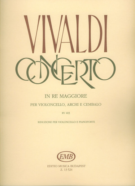 Antonio Vivaldi: Concerto (D-dúr) RV403 - gordonkára, zongorakísérettel