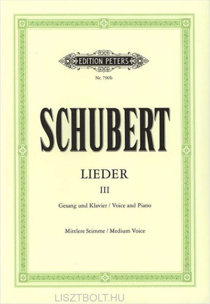 Franz Schubert: Lieder III. mittlere