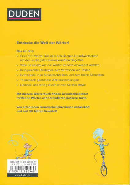 Sag es besser! Das Grundschulwörterbuch - Synonyme: Treffende Wörter, Satzanfänge und Wortfelder für gute Aufsätze (Duden - Grundschulwörterbücher)
