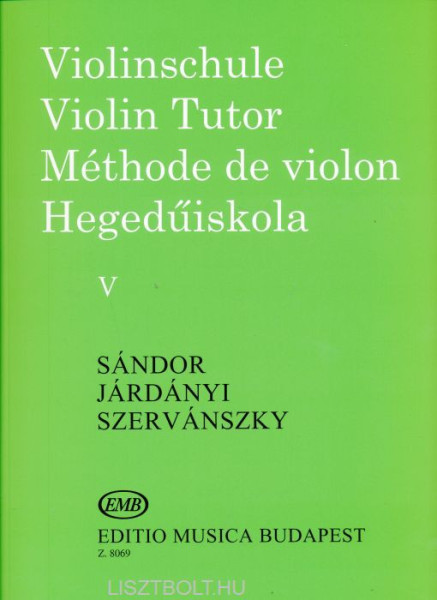 Sándor-Járdányi-Szervánszky: Hegedűiskola 5.