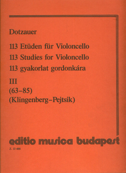 Friedrich Dotzauer: 113 gyakorlat csellóra 3.