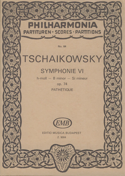 Pyotr Ilyich Tchaikovsky: Symphony No. 6. - kispartitúra