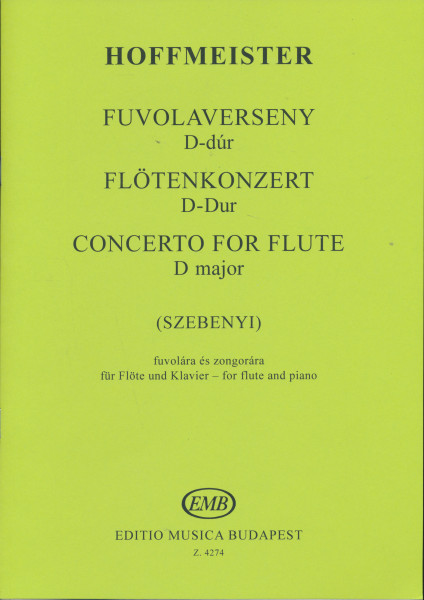 Franz Anton Hoffmeister: Fuvolaverseny D-dúr - fuvolára, zongorakísérettel