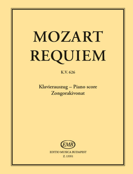 Wolfgang Amadeus Mozart: Requiem - zongorakivonat (Darvas G.-Orbán Gy.)
