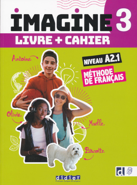 Imagine 3 - Niv. A2.1 - Livre + cahier + didierfle.app