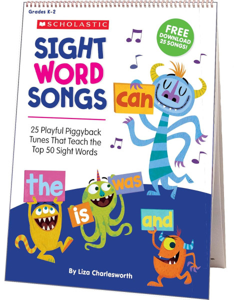 Sight Word Songs Flip Chart - 25 Playful Piggyback Tunes That Teach the Top 50 Sight Words