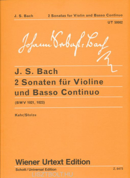 Johann Sebastian Bach: 2 Sonaten für Violine (BWV 1021,1023)