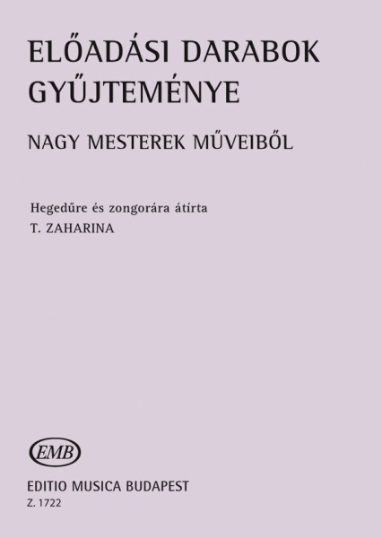 Előadási darabok gyűjteménye nagy mesterek műveiből