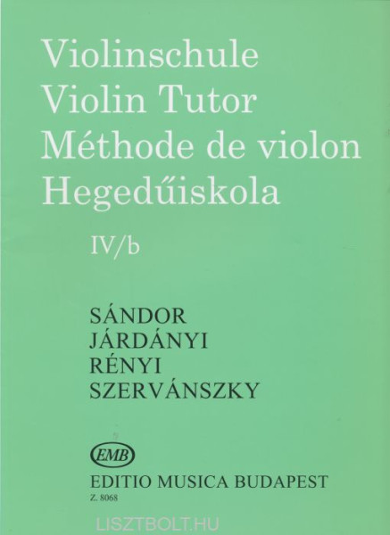 Sándor-Járdányi-Szervánszky: Hegedűiskola 4/b
