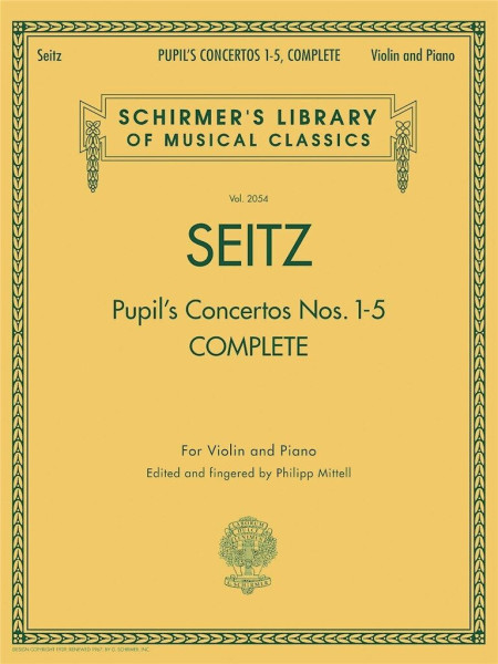 Friedrich Seitz: Tanulókoncertek 1-5  (hegedűre zongorakísérettel)