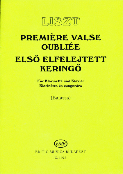 Liszt Ferenc: Első elfelejtett keringő - klarinétra, zongorakísérettel