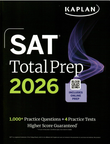 SAT Total Prep 2026 - Includes 4 Full Length Practice Tests, 1,100+ Practice Questions + 1 Year Access