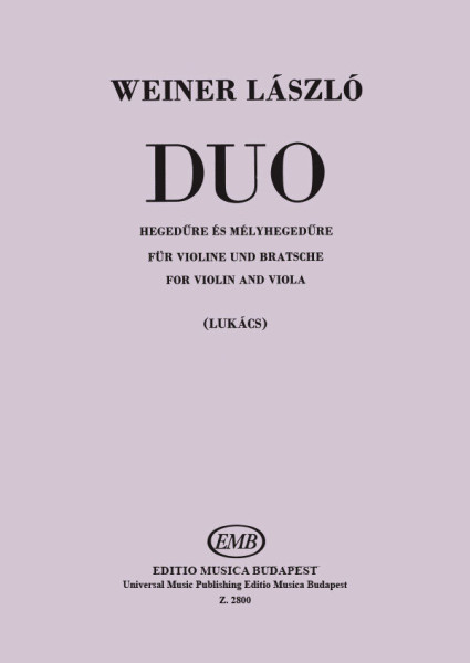 Weiner Leó: Duó hegedűre és brácsára