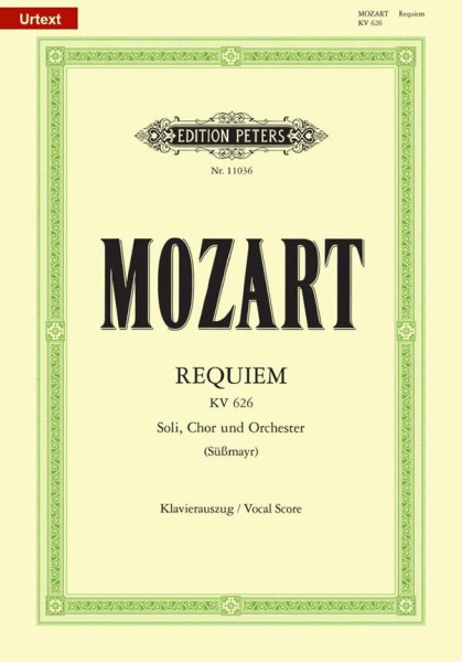 Wolfgang Amadeus Mozart: Requiem zongorakivonat (Urtext, Süssmayer)