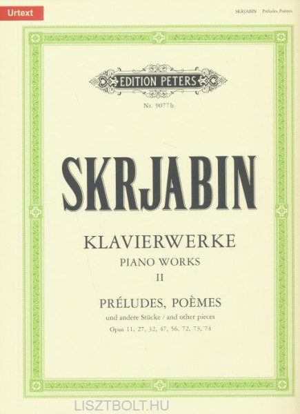 Alexander Scriabin: Klavierwerke 2. - Préludes, Poémes (Urtext)