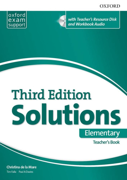 Solutions 3rd Edition Elementary Teacher's Book with Teacher's Resource Disc and Workbook Audio