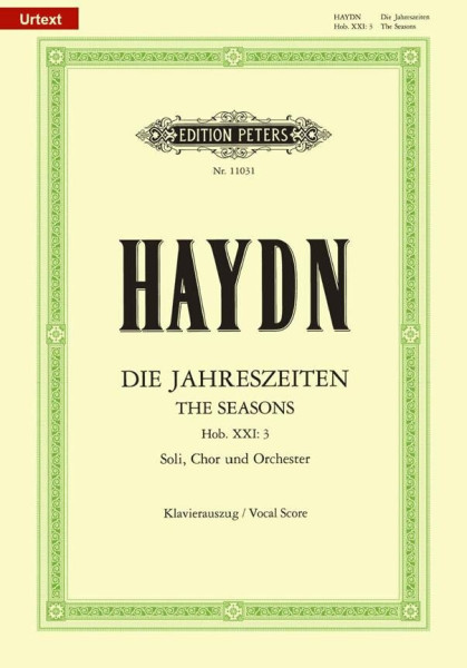 Joseph Haydn: Die Jahreszeiten (Az évszakok) - zongorakivonat, Urtext