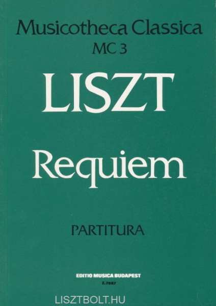 Liszt Ferenc: Requiem partitúra