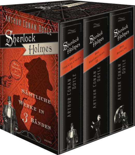 Arthur Conan Doyle: Sherlock Holmes Sämtliche Werke in 3 Bänden