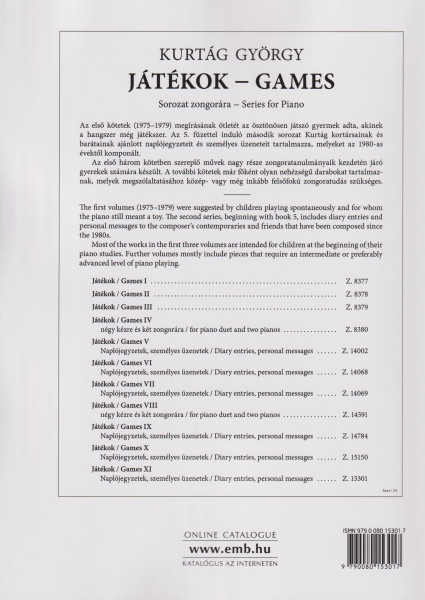 Kurtág György: Játékok 11.