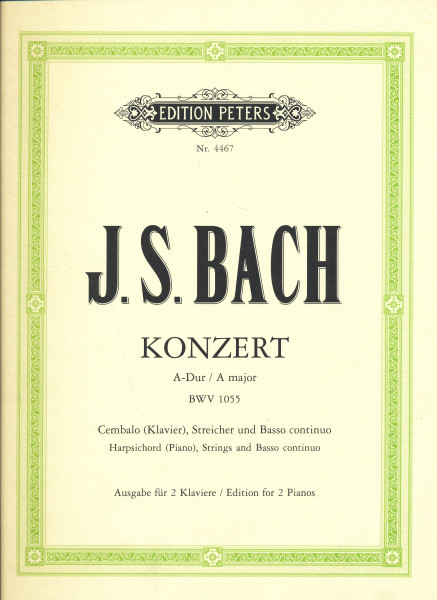 Johann Sebastian Bach: Piano concerto BWV 1055 A-dúr - 2 zongora