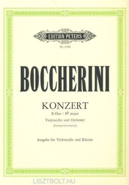 Luigi Boccherini: Konzert B-dúr - cselló+zongora