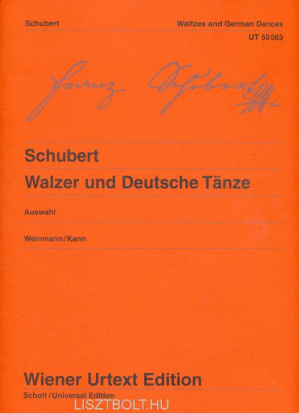 Franz Schubert: Waltzes, German Dances - zongorára