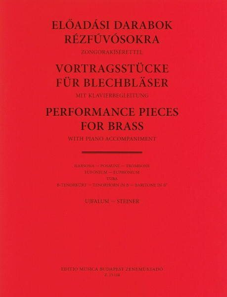 Előadási darabok rézfúvósokra zongorakísérettel (harsona, tuba, tenorkürt, bariton, eufónium)