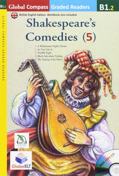 Shakespeare's Comedies (5) with MP3 Audio CD- Global ELT Readers Level B1.2