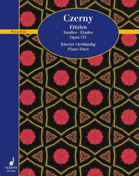 Carl Czerny: Etüden op. 751 (zongorára, 4 kézre)