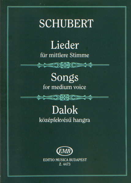 Franz Schubert: Dalok középfekvésű hangra