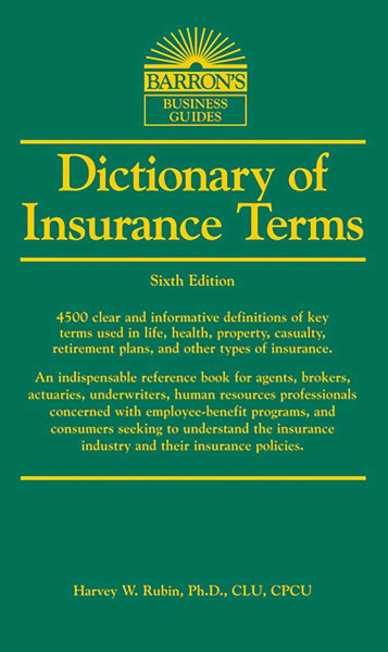 Barron's Dictionary of Insurance Terms