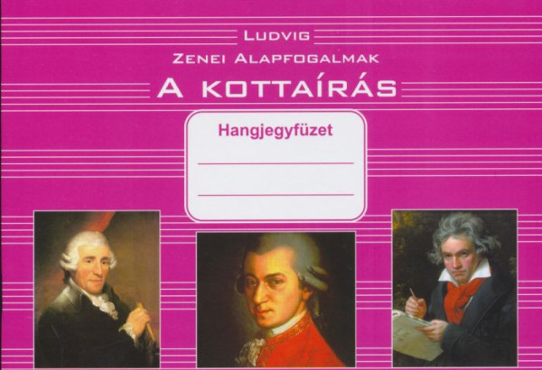 A kottaírás - Hangjegyfüzet, zenei alapfogalmakkal (kicsi, fekvő)