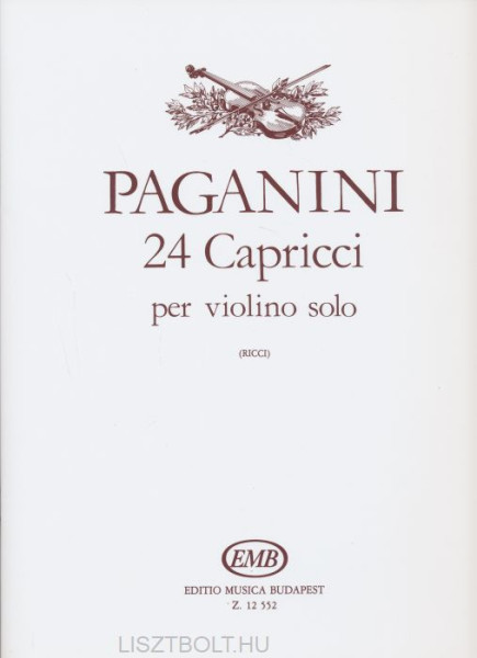 Niccoló Paganini: 24 Capricci (hegedű szóló)