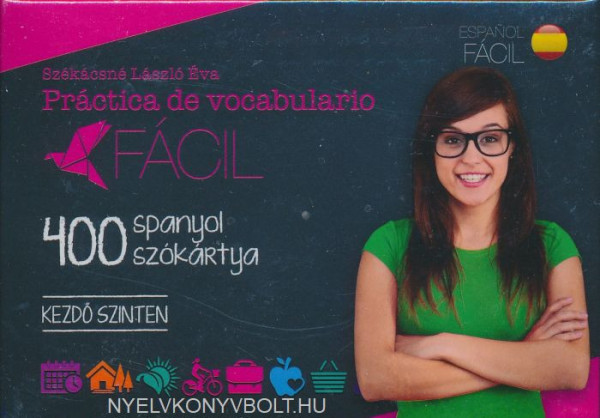 Práctica de vocabulario Fácil - 400 spanyol szókártya - Kezdő szinten (MX-1145)