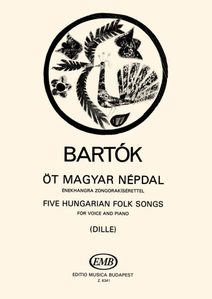 Bartók Béla: Öt magyar népdal - énekhangra, zongorakísérettel