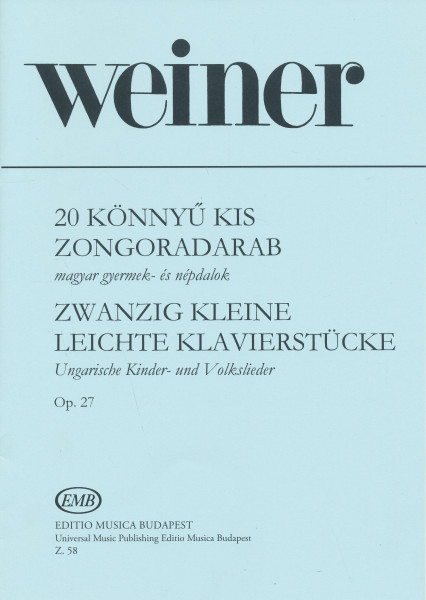 Weiner Leó: 20 könnyű kis zongoradarab