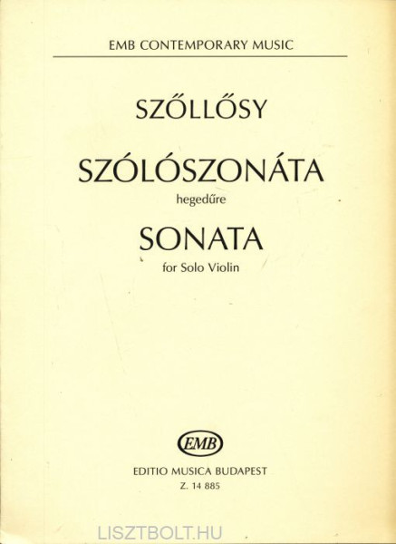 Szőllősy András: Szólószonáta hegedűre