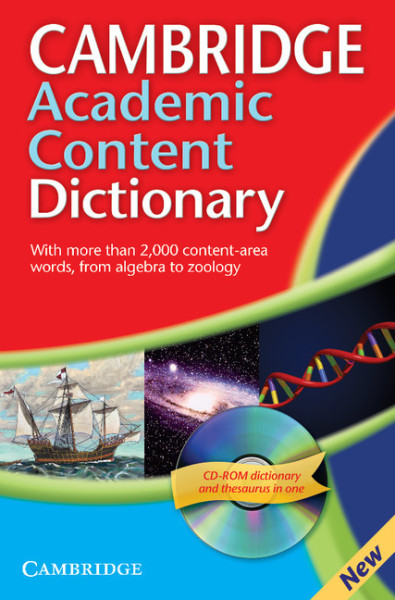 Cambridge Academic Content Dictionary paperback with CD-ROM