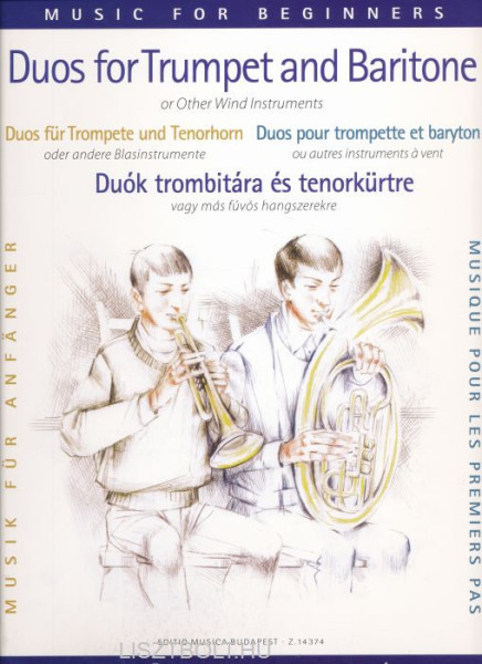 Duók trombitára és tenorkürtre - vagy más fúvós hangszerekre, kezdők számára