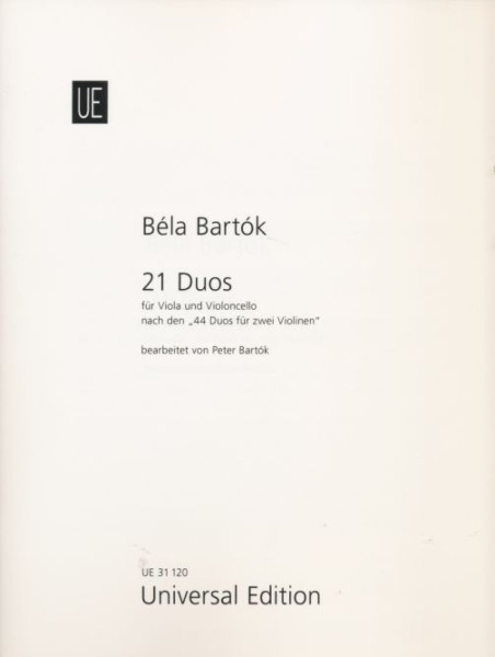 Bartók Béla: 21 Duó - brácsa+cselló