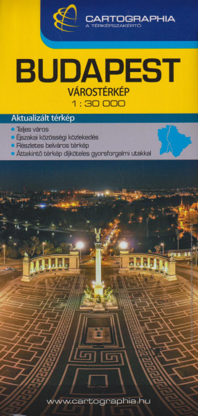 Budapest várostérkép 1:30 000
